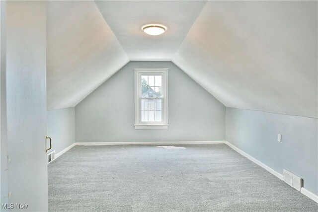 859 Gary Ave, Girard, OH 44420 - additional living space with carpet floors, vaulted ceiling, and baseboards