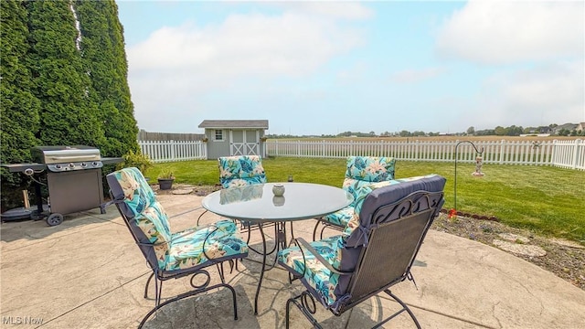 813 Buckeye Ln, Sandusky, OH 44870 - view of patio / terrace with outdoor dining space and a grill