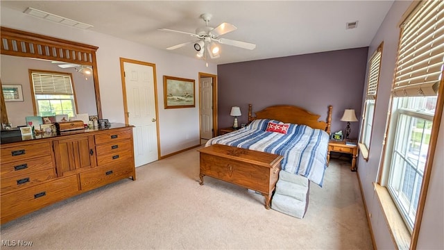 813 Buckeye Ln, Sandusky, OH 44870 - bedroom with carpet, ceiling fan, and baseboards