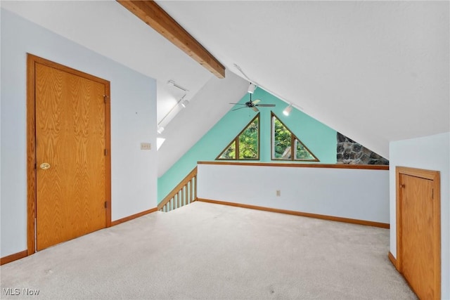 6791 Cedar Ridge Trl, Clinton, OH 44216 - additional living space with carpet floors, a ceiling fan, and baseboards