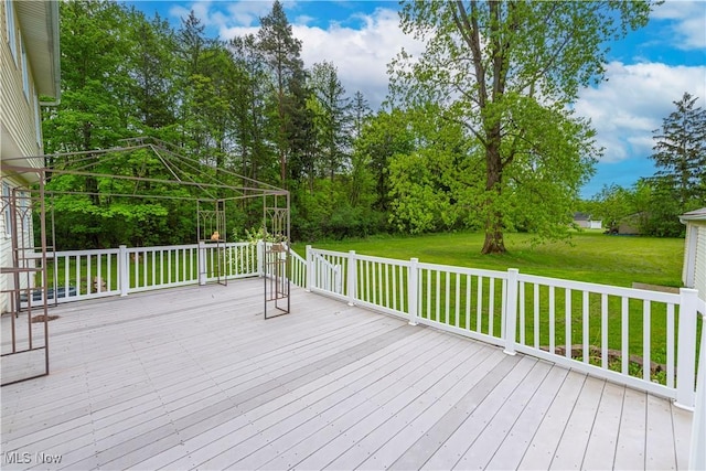 10031 Akins Rd, North Royalton, OH 44133 - wooden terrace featuring a lawn and a gazebo