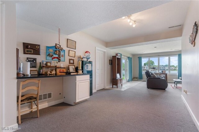 5325 S Island Dr NW, Canton, OH 44718 - carpeted living room with baseboards and a textured ceiling