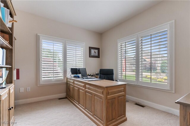5325 S Island Dr NW, Canton, OH 44718 - office area featuring light carpet and baseboards