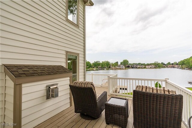 5325 S Island Dr NW, Canton, OH 44718 - deck featuring a water view