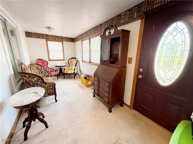 249 S 15th St, Sebring, OH 44672 - carpeted entryway featuring baseboards