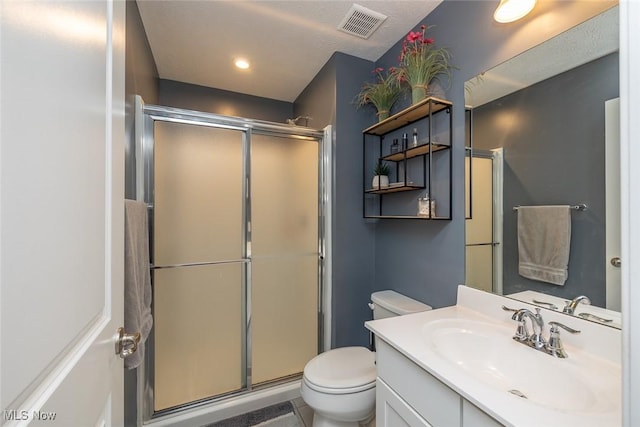 12136 White Tail Run, Columbia Station, OH 44028 - bathroom with toilet, vanity, and a shower stall