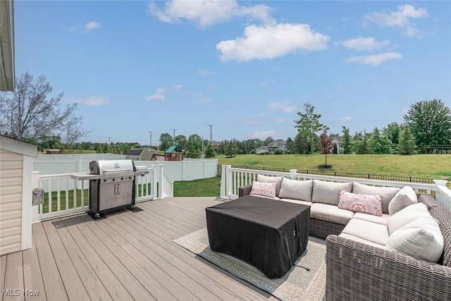 12136 White Tail Run, Columbia Station, OH 44028 - wooden terrace featuring outdoor lounge area and area for grilling