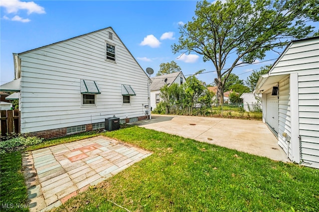 23701 Colbourne Rd, Euclid, OH 44123 - view of yard featuring a patio area and central AC unit
