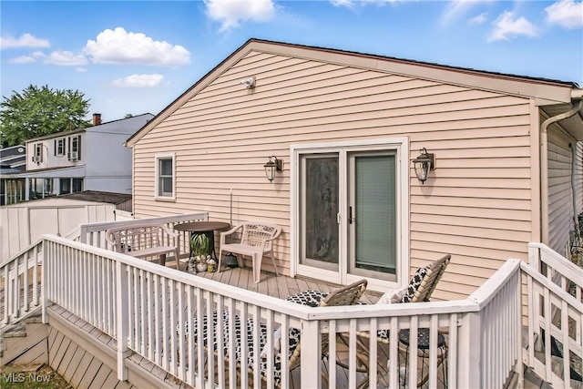 245 N Rd, Niles, OH 44446 - wooden deck featuring outdoor dining area and a shed