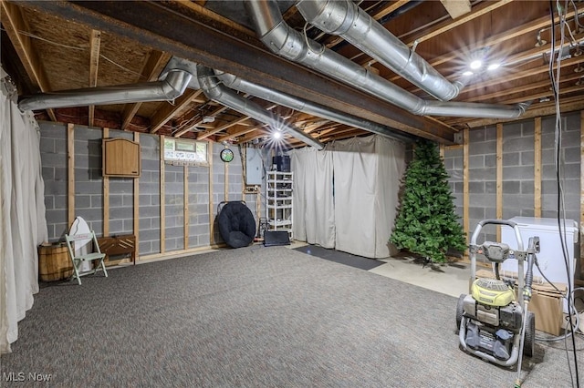8921 Auburn Rd, Chardon, OH 44024 - below grade area featuring electric panel
