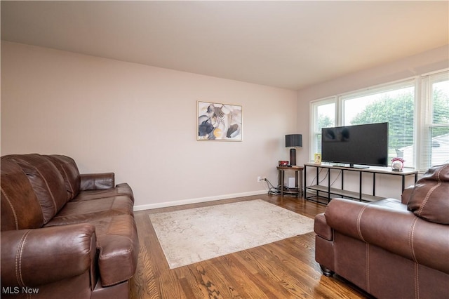 3406 Rebecca Dr, Canfield, OH 44406 - living area featuring wood finished floors and baseboards