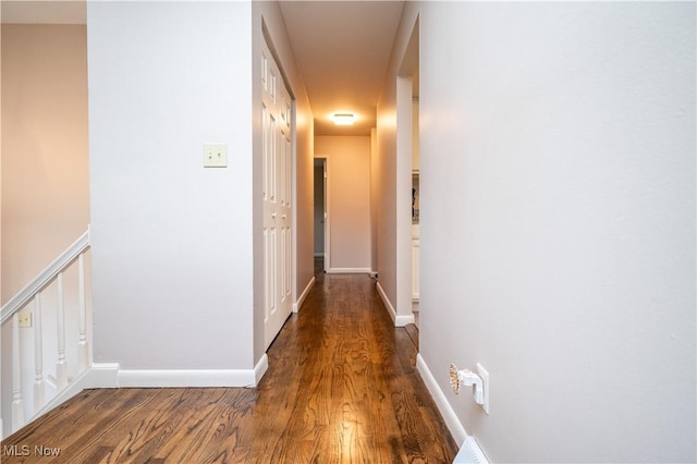 3406 Rebecca Dr, Canfield, OH 44406 - hallway featuring wood finished floors and baseboards