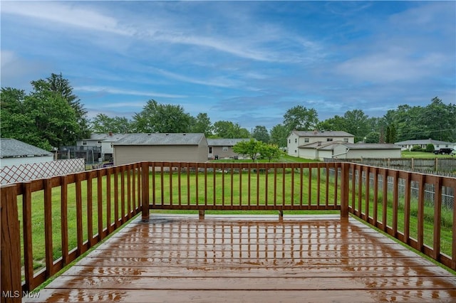 3406 Rebecca Dr, Canfield, OH 44406 - wooden deck with a residential view