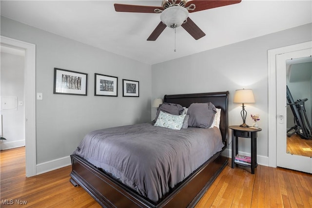 3280 Glencairn Rd, Shaker Heights, OH 44122 - bedroom featuring light wood-type flooring, baseboards, and ceiling fan