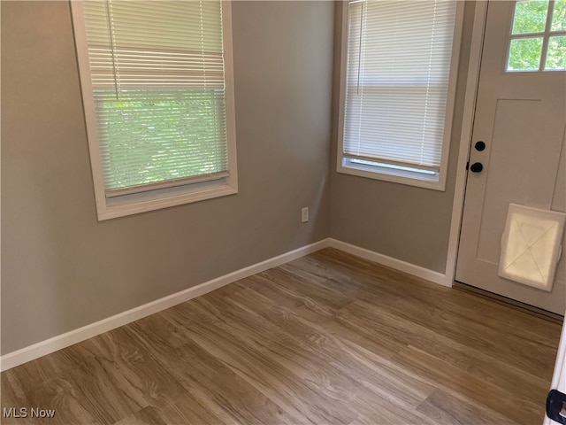 4244 Hensel Dr SW, Carrollton, OH 44615 - foyer entrance with wood finished floors and baseboards