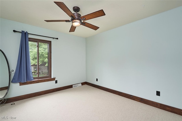 200 Granger Rd, Medina, OH 44256 - spare room with carpet flooring, baseboards, and ceiling fan