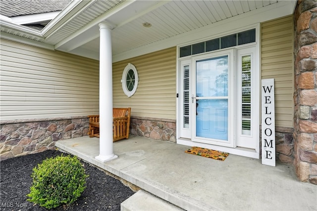 3425 Eryn Pl, Hudson, OH 44236 - doorway to property featuring a porch