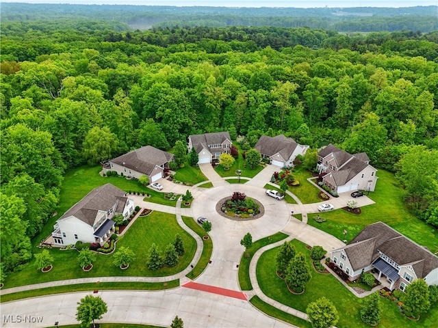 3425 Eryn Pl, Hudson, OH 44236 - aerial perspective of suburban area featuring a heavily wooded area