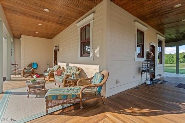 9627 State Route 152, Richmond, OH 43944 - wooden porch featuring outdoor lounge area