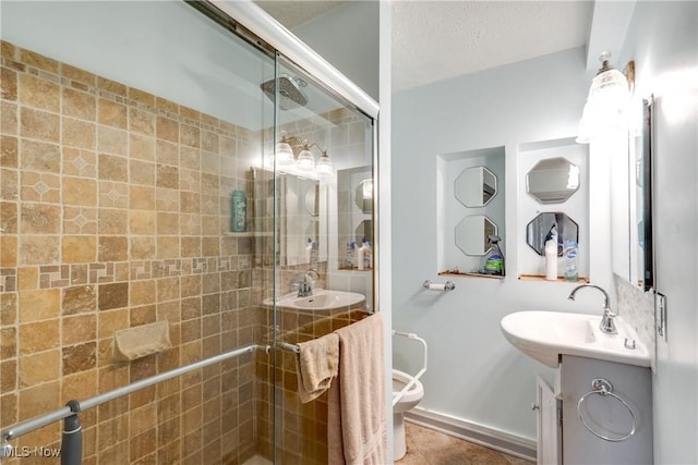 4944 Coleman Dr, Akron, OH 44319 - full bath with a stall shower, vanity, and baseboards
