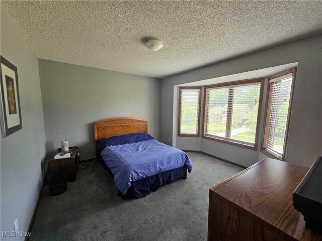 6671 Queens Way N, Royalton, OH 44133 - bedroom featuring carpet floors, a textured ceiling, and baseboards