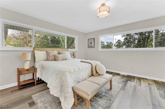 5679 Wilson Mills Rd, Highland Heights, OH 44143 - bedroom featuring baseboards and wood finished floors