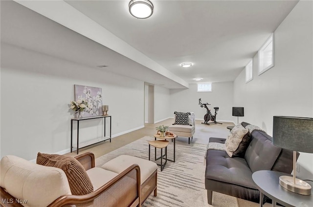 5679 Wilson Mills Rd, Highland Heights, OH 44143 - living room with baseboards and carpet floors