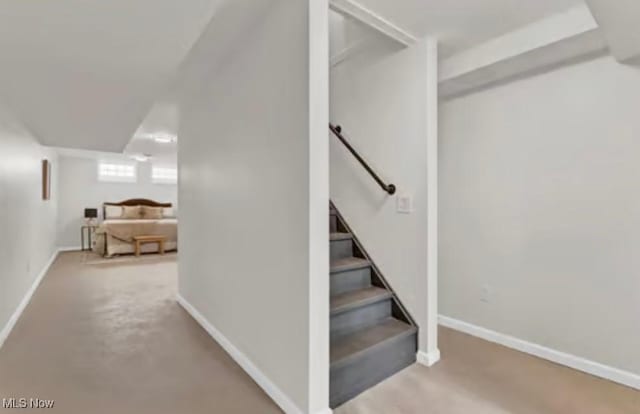 5679 Wilson Mills Rd, Highland Heights, OH 44143 - stairway with baseboards