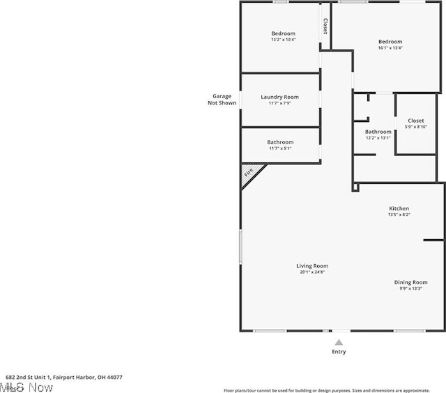 682 2nd St Unit 1, Fairport Harbor, OH 44077 - home floor plan