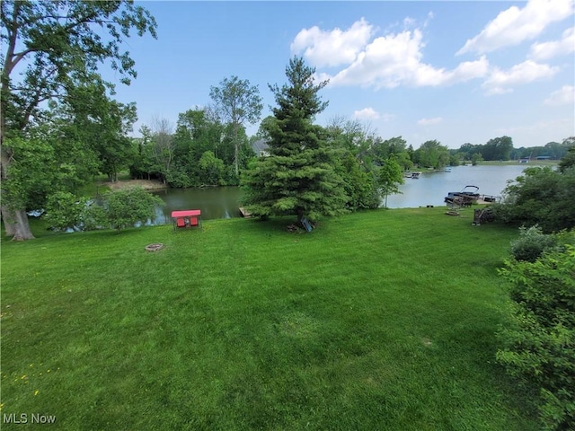 5115 Sangria Dr, West Salem, OH 44287 - view of grassy yard with a water view