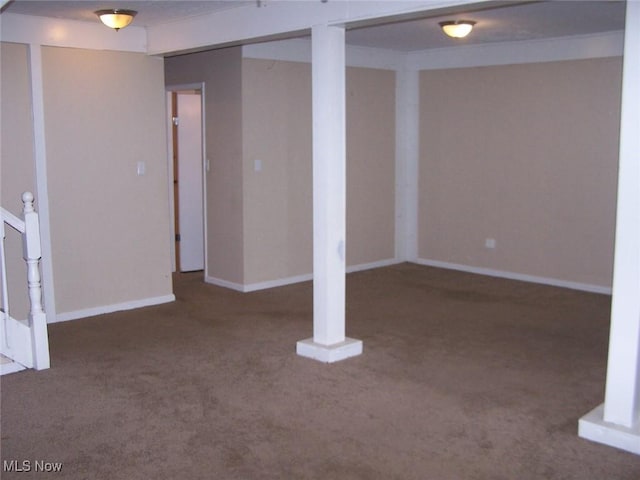 1475 Laurel Dr, West Salem, OH 44287 - finished basement featuring carpet and baseboards