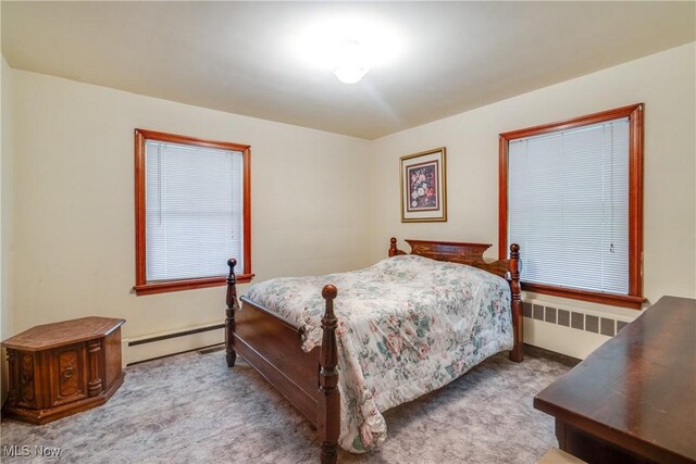 3985 Etter Rd, Mogadore, OH 44260 - bedroom featuring radiator, baseboard heating, carpet flooring, and baseboards
