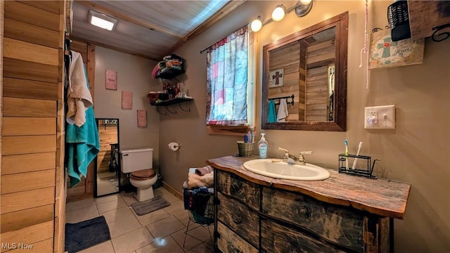 498 County Road 28, Steubenville, OH 43952 - bathroom featuring vanity, tile patterned floors, and toilet