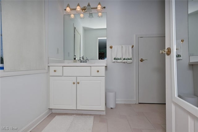 304 Fox Way, Chagrin Falls, OH 44022 - bathroom featuring vanity, tile patterned floors, and baseboards