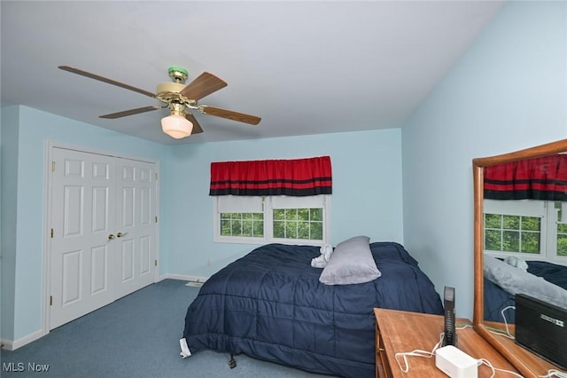 304 Fox Way, Chagrin Falls, OH 44022 - bedroom with carpet flooring, a ceiling fan, and baseboards
