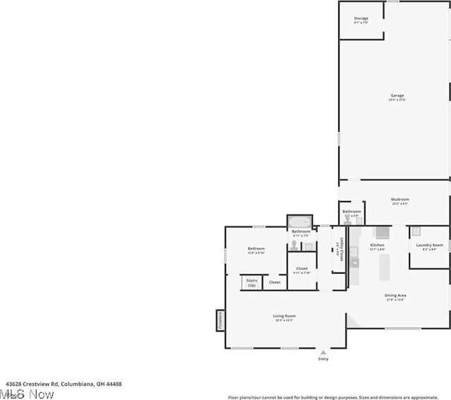 43628 Crestview Rd, Columbiana, OH 44408 - room layout