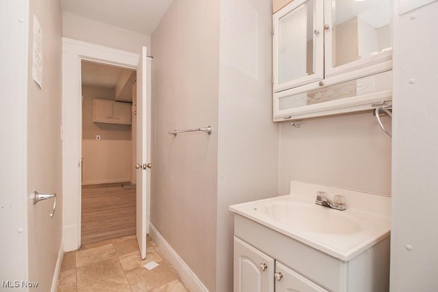 4101 E 64th St, Cleveland, OH 44105 - bathroom with vanity and baseboards