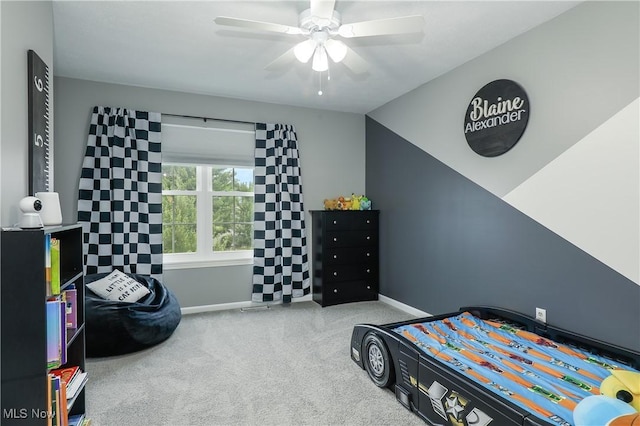 189 Booth Bay Dr, Medina, OH 44256 - carpeted bedroom with baseboards and ceiling fan
