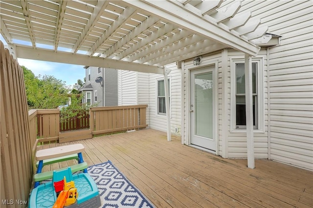 189 Booth Bay Dr, Medina, OH 44256 - wooden terrace with a pergola