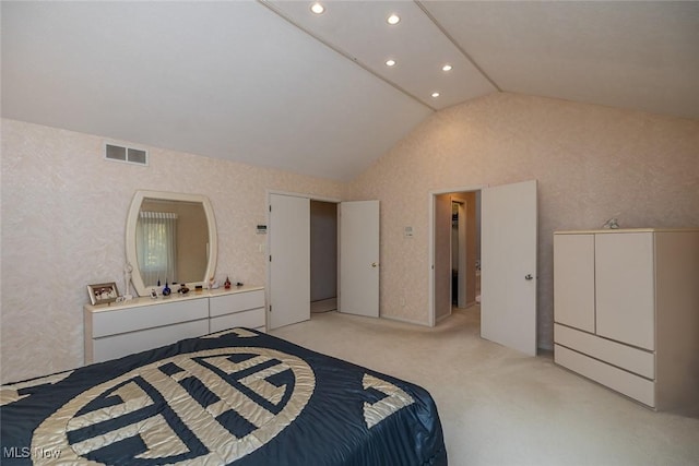 30965 Woodall, Solon, OH 44139 - unfurnished bedroom with lofted ceiling, light carpet, and recessed lighting