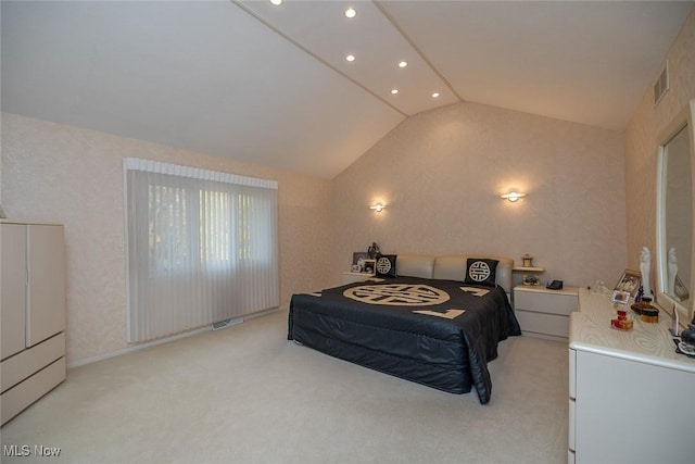 30965 Woodall, Solon, OH 44139 - bedroom with vaulted ceiling, recessed lighting, and light carpet