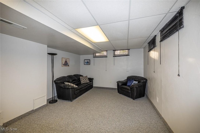30965 Woodall, Solon, OH 44139 - basement featuring carpet flooring, baseboards, and a drop ceiling