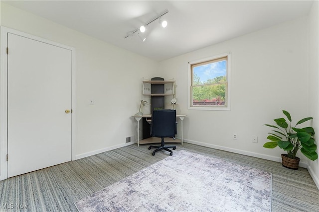 7183 Hunter Dr, Chippewa Lake, OH 44215 - unfurnished office with rail lighting and baseboards