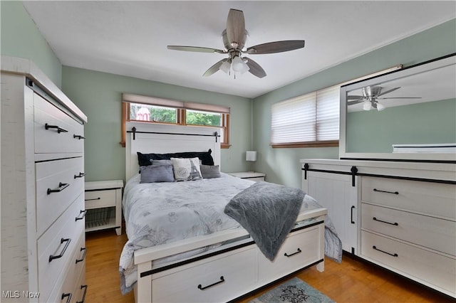 1094 Jessie Ave, Kent, OH 44240 - bedroom featuring light wood-type flooring and a ceiling fan