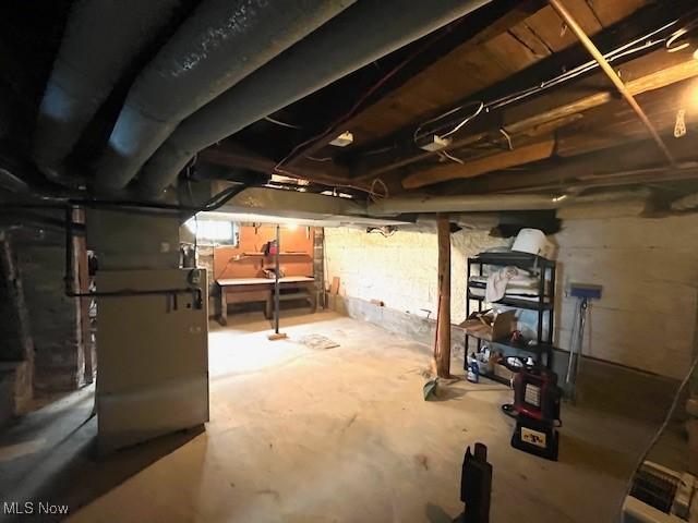 161 W Main St, New Concord, OH 43762 - view of unfinished basement