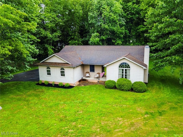 51406 Cornerstone Dr, Petersburg, OH 44454 - single story home with a chimney and a front lawn