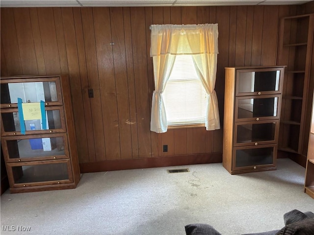181 5th St NE, Carrollton, OH 44615 - unfurnished bedroom with carpet and wood walls