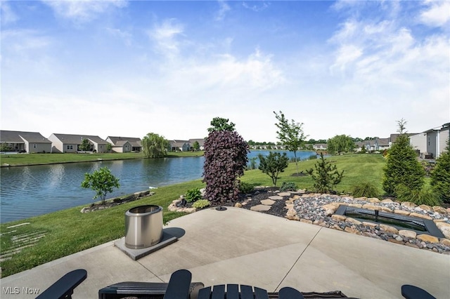 34655 N Legends Way, Grafton, OH 44044 - view of patio / terrace featuring a water view and a residential view