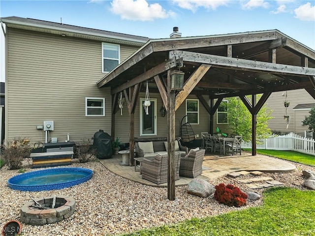 5380 Grovewood Ln, Medina, OH 44256 - rear view of property featuring a patio area and an outdoor hangout area