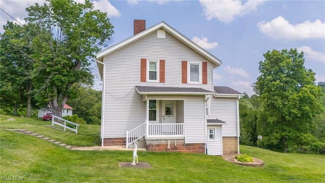 51300 Wegee Rd, Bellaire, OH 43906 - traditional-style home featuring a chimney and a front yard